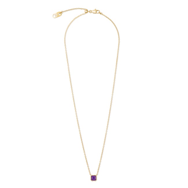 Coeur de Lion Birthstone Februar Halskette Sugilith Gold - 1301/10-0800