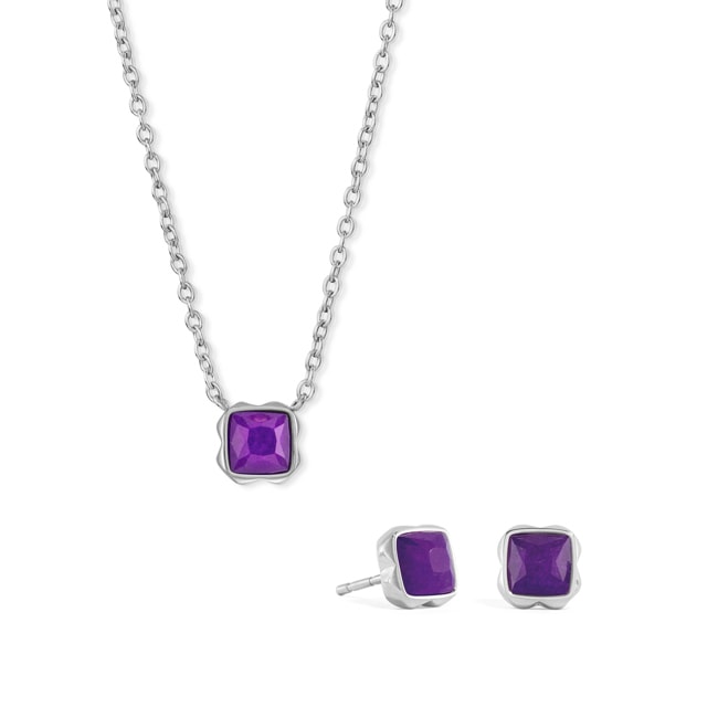 Coeur de Lion Birthstone Février Parure Sugilite Or - 1300/54-0800