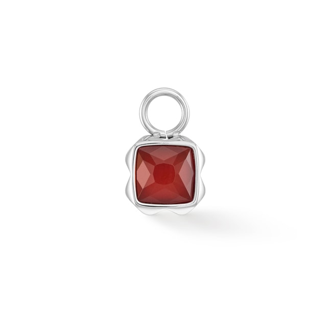 Coeur de Lion Birthstone Janvier Charm Agate Rouge Argent - 1300/44-0300