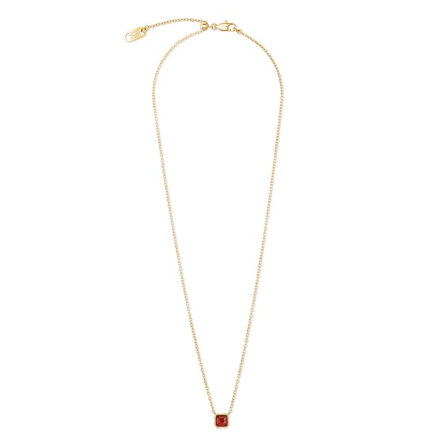 Coeur de Lion Birthstone Januar Halskette Roter Achat Gold - 1301/10-0300