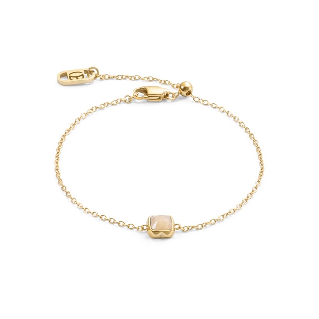 Coeur de Lion Birthstone June Bracelet Cream Jade Gold - 1301/30-1424
