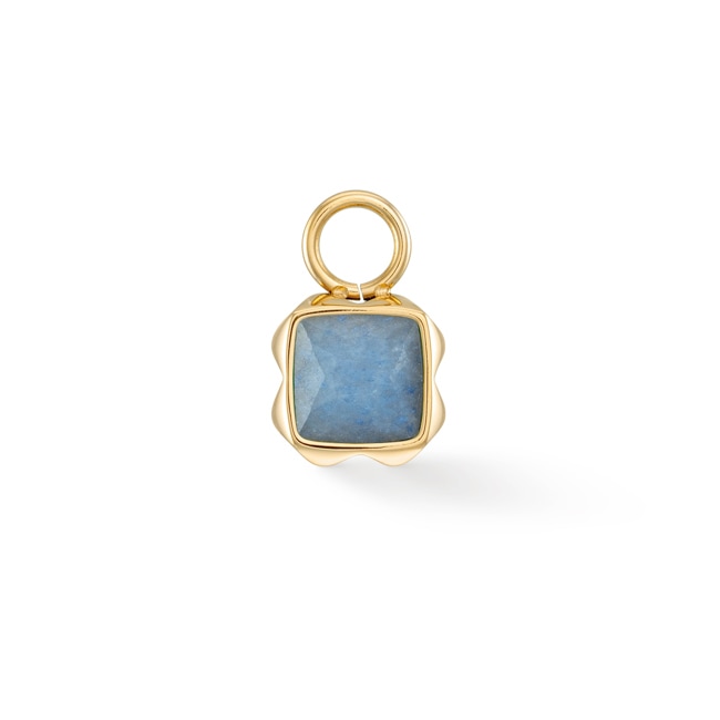Coeur de Lion Birthstone Mars Charm Aventurine Bleue Or - 1301/44-0700