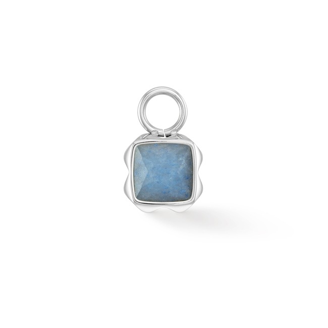 Coeur de Lion Birthstone Mars Charm Aventurine Bleue Argent - 1300/44-0700