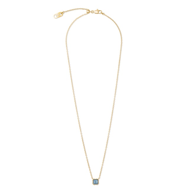 Coeur de Lion Birthstone Mars Collier Aventurine Bleue Or - 1301/10-0700