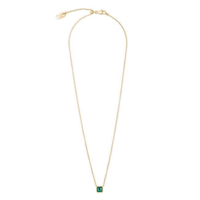 Coeur de Lion Birthstone Mai Halskette Grüner Achat Gold - 1301/10-0500