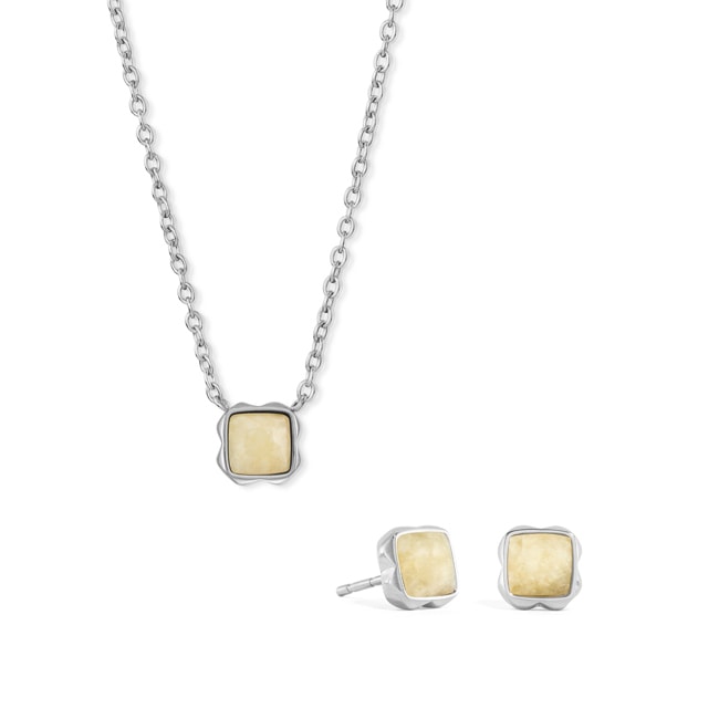 Coeur de Lion Birthstone November Set Citrin Silber - 1300/54-0120