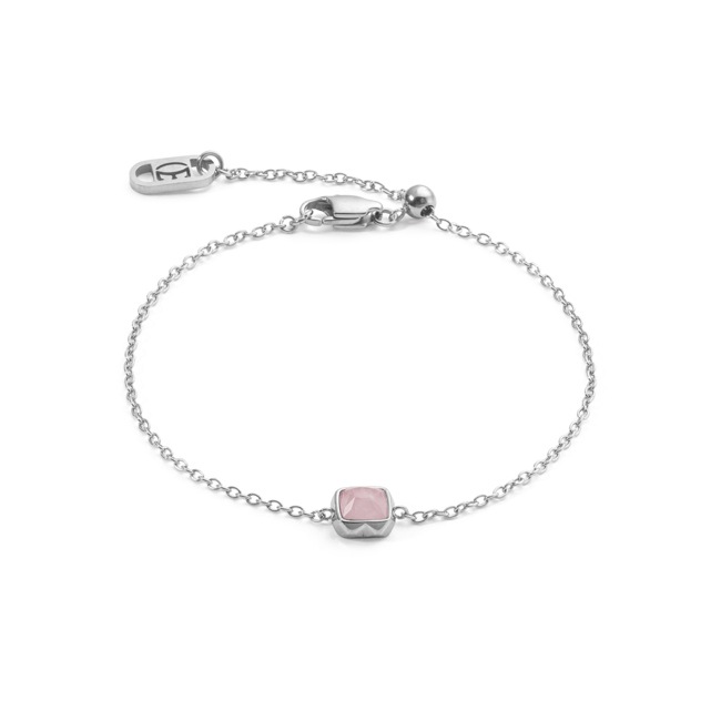 Coeur de Lion Birthstone Octobre Bracelet Quartz Rose Argent - 1300/30-1920