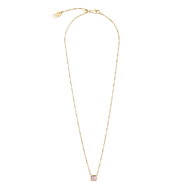 Coeur de Lion Birthstone Octobre Collier Quartz Rose Or - 1301/10-1920