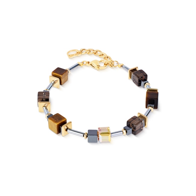 Coeur de Lion Cube Duet Bracelet Earth Gold - 3019/30-1100