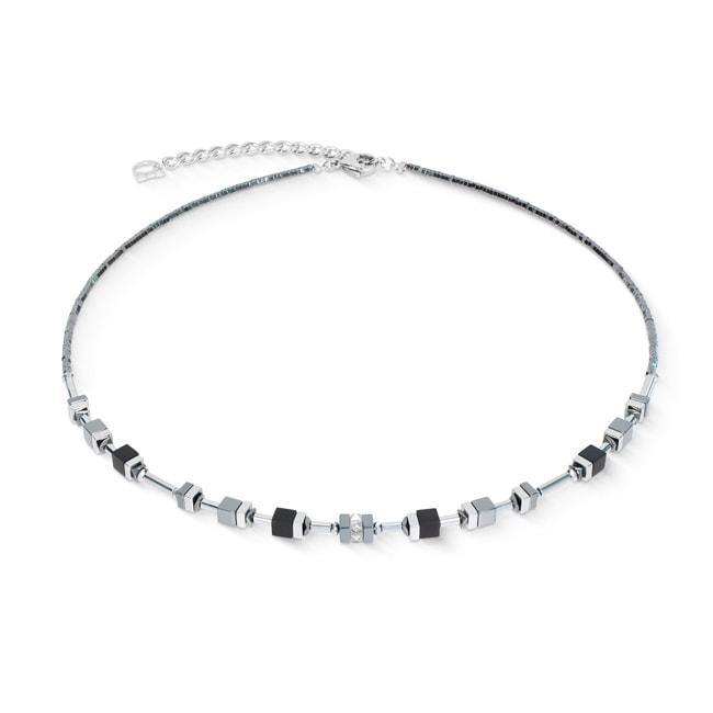 Coeur de Lion Cube Eclipse Necklace Onyx - 2802/10-1317