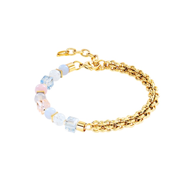 Coeur de Lion Cube Nexus Armband Gold-Pastell - 3022/30-1038