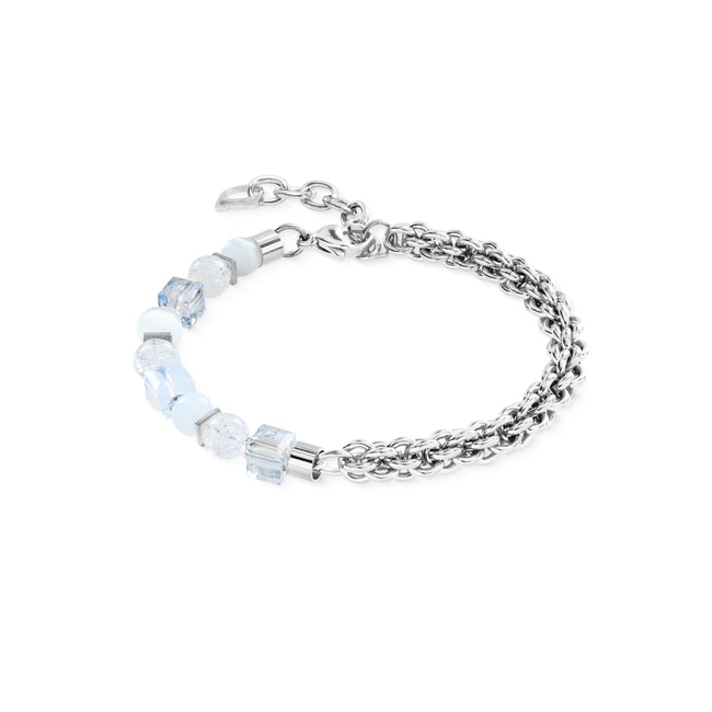 Coeur de Lion Cube Nexus Armband Silber-Weiss - 3022/30-1417