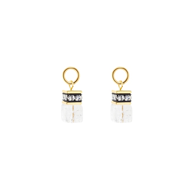 Coeur de Lion EAR ME UP Charm GeoCUBE® Or-Cristal - 0057/44-1816
