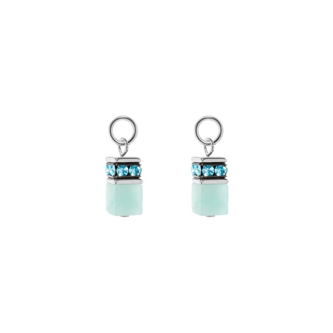 Coeur de Lion EAR ME UP Charm GeoCUBE® Argent-Aqua - 0057/44-2017