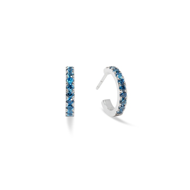 Coeur de Lion Créoles Eternal Love Mini Argent-Bleu - 0146/23-0717