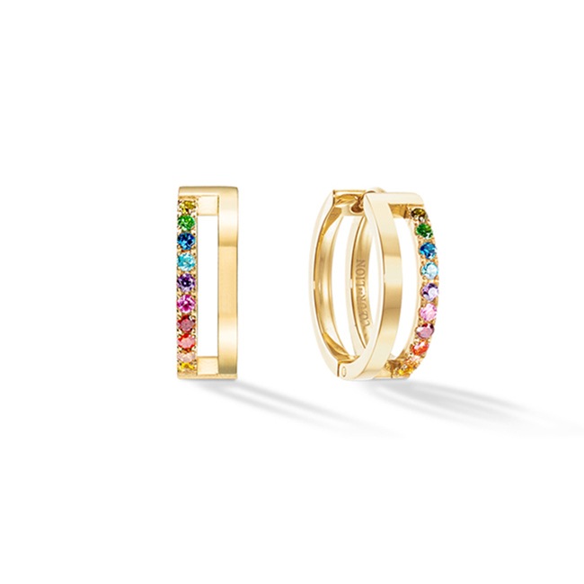 Coeur de Lion Eternal Unity Creolen Gold-Rainbow - 0136/21-1535