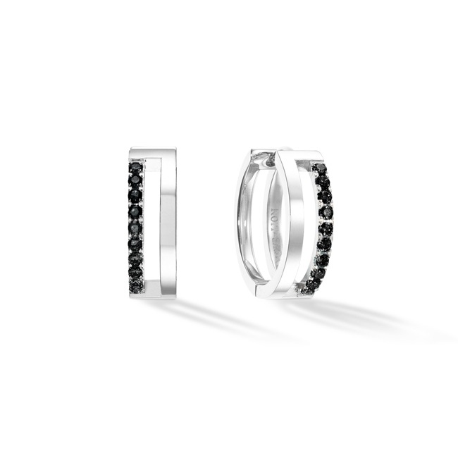 Coeur de Lion Eternal Unity Créoles Argent-Noir - 0136/21-1317