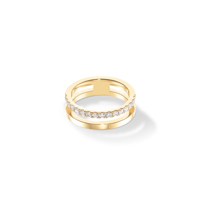 Coeur de Lion Eternal Unity Ring Gold-Crystal - 0136/40-1816