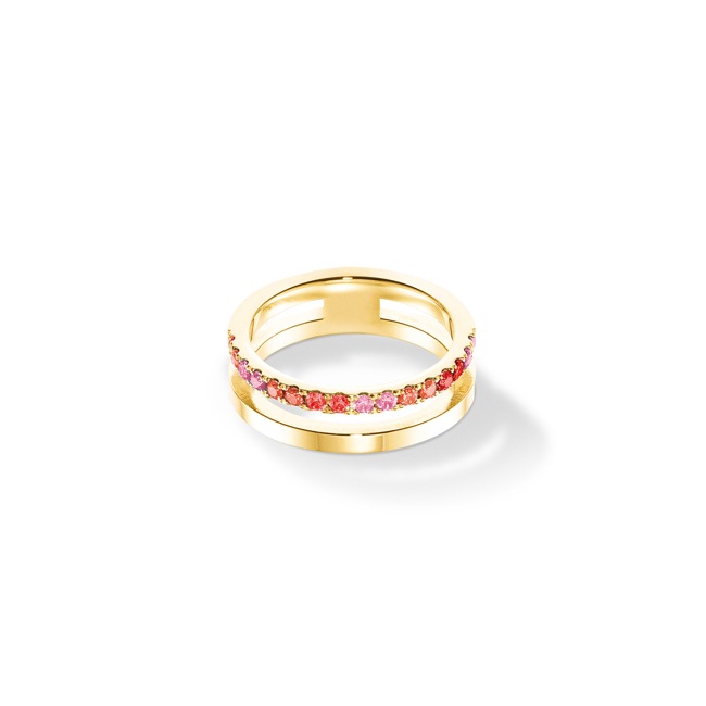 Coeur de Lion Eternal Unity Ring Gold-Rot - 0136/40-0316