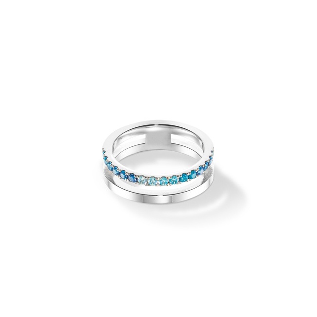 Coeur de Lion Eternal Unity Bague Argent-Bleu - 0136/40-0717