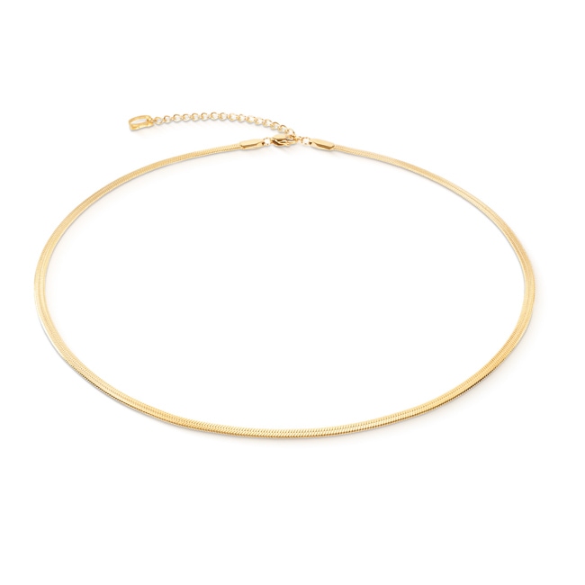 Coeur de Lion Flat Snake Chain Necklace Gold - 0806/10-1600
