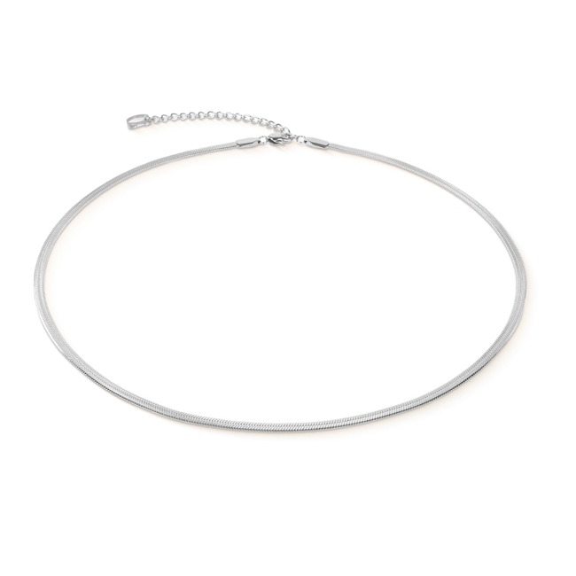 Coeur de Lion Flat Snake Chain Necklace Silver - 0806/10-1700