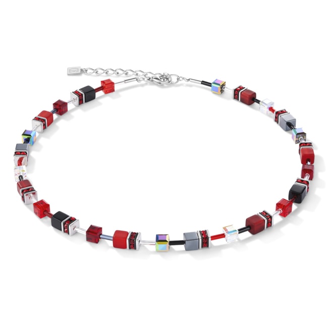 Coeur de Lion Geocube® Necklace Red-Haematite - 4014/10-0312