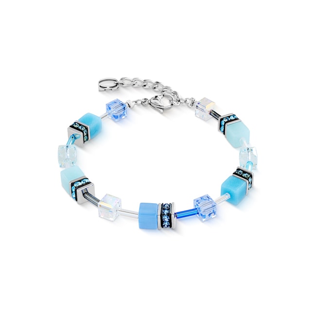 Coeur de Lion GeoCUBE® Iconic Armband Aqua-Blau - 2838/30-2007
