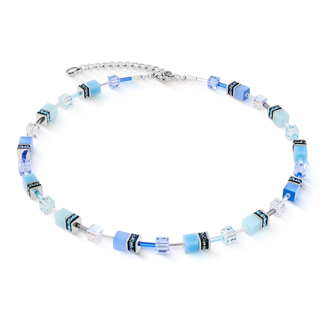 Coeur de Lion GeoCUBE® Iconic Halskette Aqua-Blau - 2838/10-2007