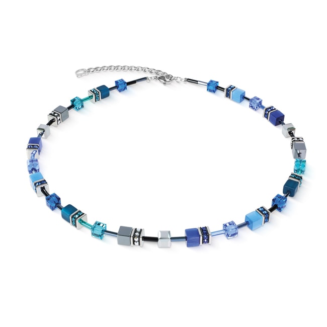 Coeur de Lion Geocube® Iconic Halskette Azure Spirit Silber - 2838/10-0729