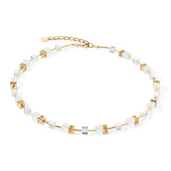 Coeur de Lion Collier Geocube® Iconic Nature Or Blanc - 3018/10-1416