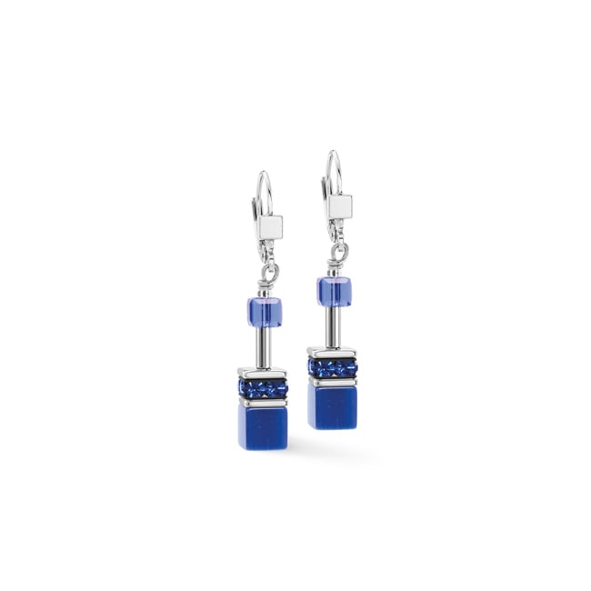 Coeur de Lion Geocube® Iconic Ohrringe Azure Spirit Silber - 2838/20-0729