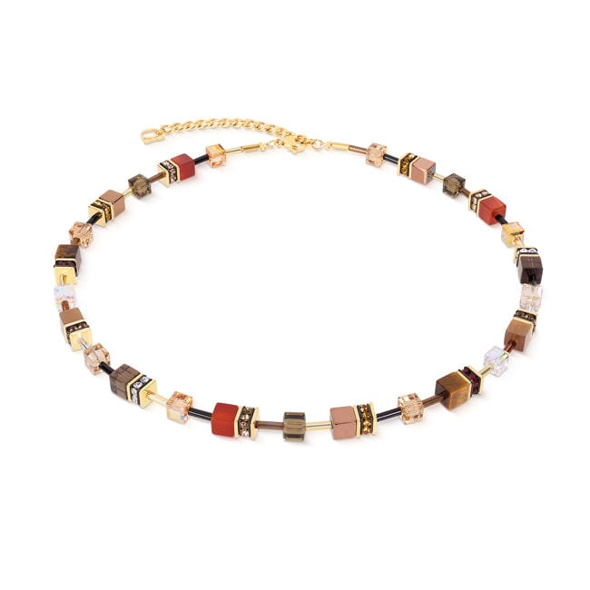 Coeur de Lion Geocube® Iconic Precious Necklace Amber Glow - 4905/10-1103