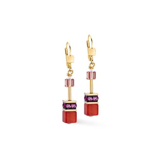 Coeur de Lion Geocube® Iconic Precious Earring Festive Red - 4905/20-0316