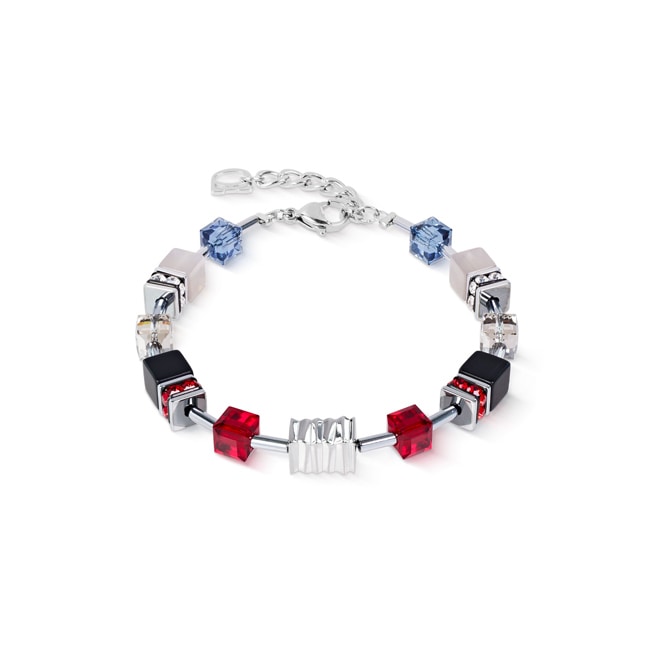 Coeur de Lion Geocube® Iconic Wave Armband Urban Silber - 3025/30-1203
