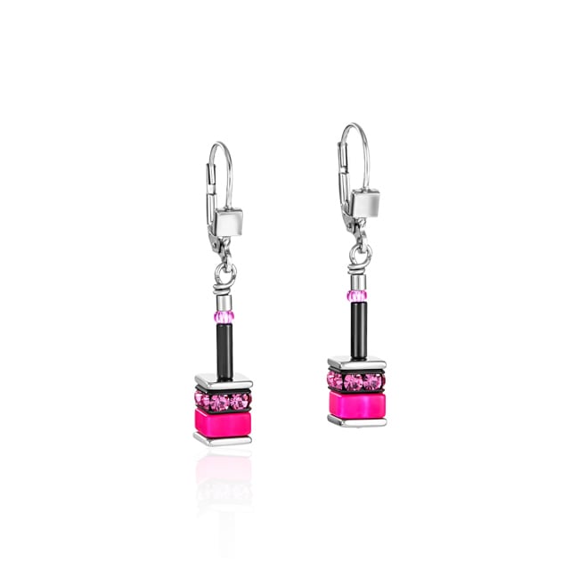 Coeur de Lion Geocube® Earrings Classic Polaris & Rhinestone Multicolour - 4409/20-1500