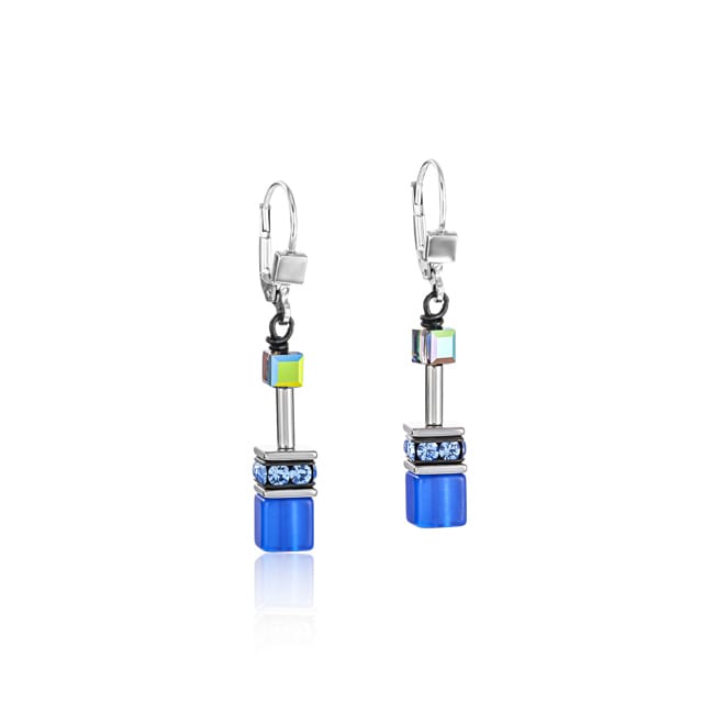 Coeur de Lion Geocube® Earrings Cobalt Blue - 4014/20-0712