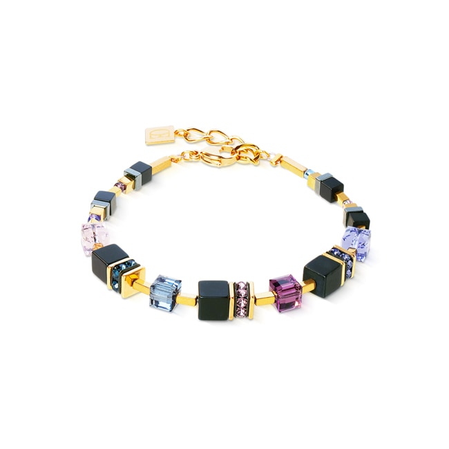 Coeur de Lion GeoCUBE® Precious Classic Armband Blue Moon Gold - 3043/30-1308