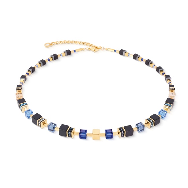 Coeur de Lion Geocube® Precious Classic Necklace Midnight Blue - 3043/10-1307