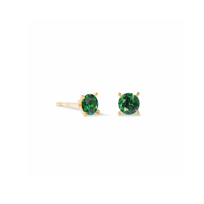 Coeur de Lion Glam Dot Stud Earrings 5 mm Gold-Dark Green - 0207/21-0549