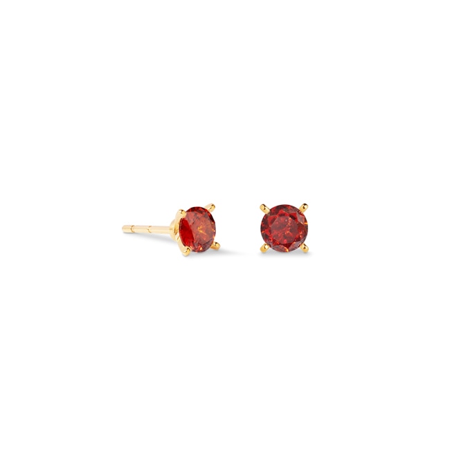 Coeur de Lion Glam Dot Stud Earrings 5 mm Gold-Red - 0207/21-0316