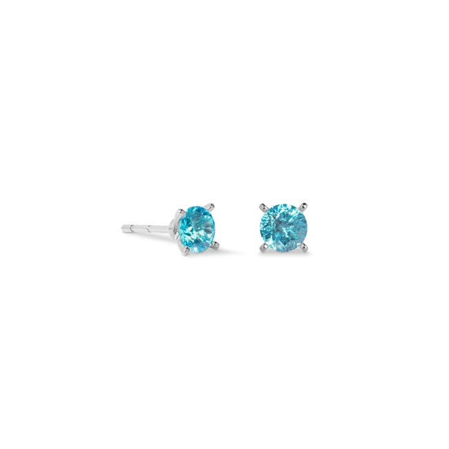 Coeur de Lion Glam Dot Stud Earrings 5 mm Silver-Aqua - 0207/21-2017