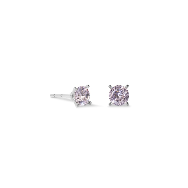 Coeur de Lion Glam Dot Stud Earrings 5 mm Silver-Pink - 0207/21-1917