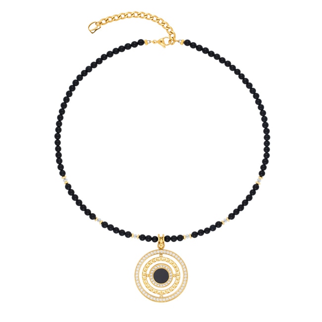 Coeur de Lion Halskette Amulett Modern Icon Noir Gold - 2062/10-1316