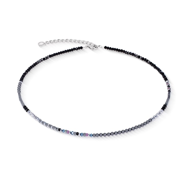 Coeur de Lion Halskette Fusion Offset Graphic Grau-Schwarz - 4259/10-1213