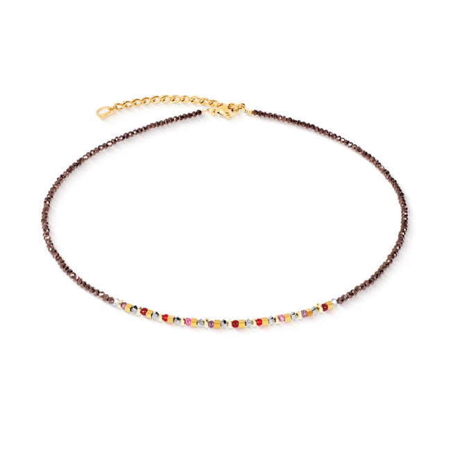 Coeur de Lion Necklace Golden Whisper Brown-Red - 4359/10-1103