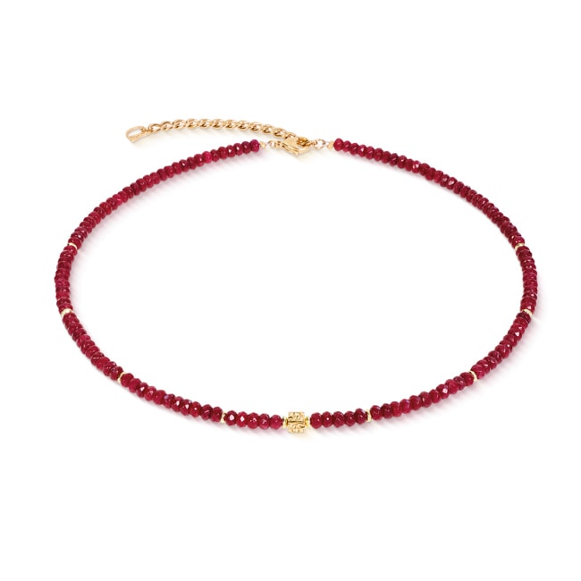 Coeur de Lion Collier Hammered Cube Ruby Or - 3049/10-0316