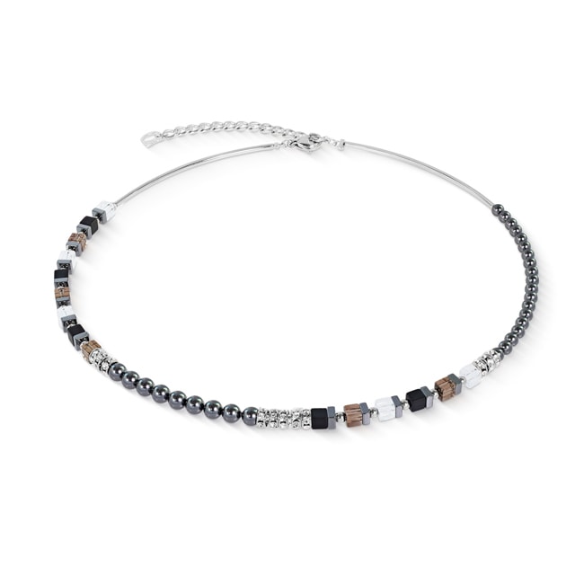 Coeur de Lion Collier Precious Fusion Offset Gris-Argent - 4354/10-1217