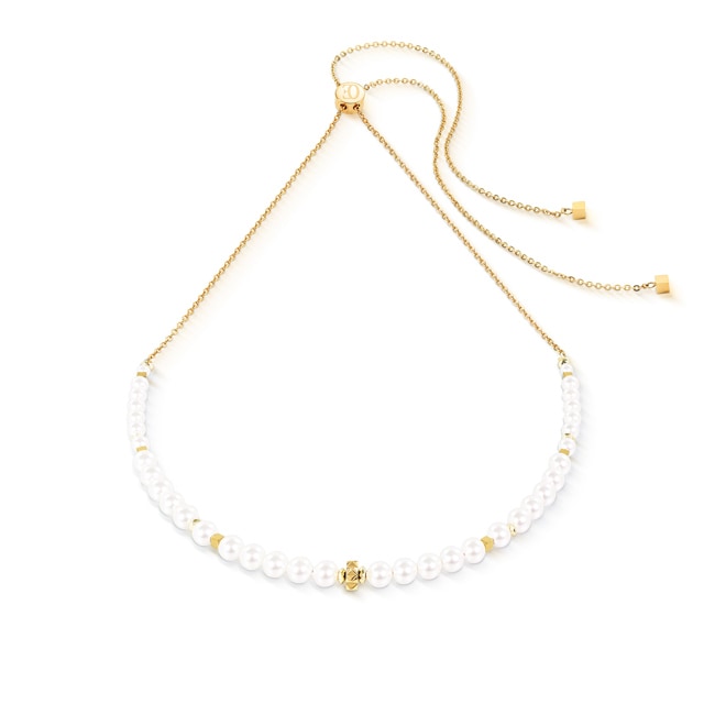 Coeur de Lion Halskette Slider Pearl Spike Gold - 3032/10-1416