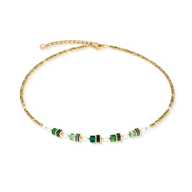 Coeur de Lion Necklace Sparkling Princess Gold-Emerald - 4567/10-0516